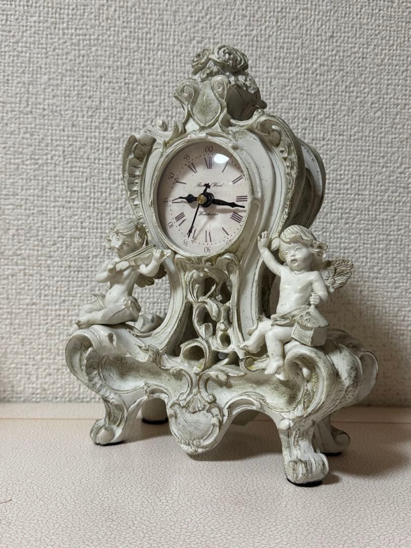 Richard Ward ロココアンティーク天使の彫刻付き置時計