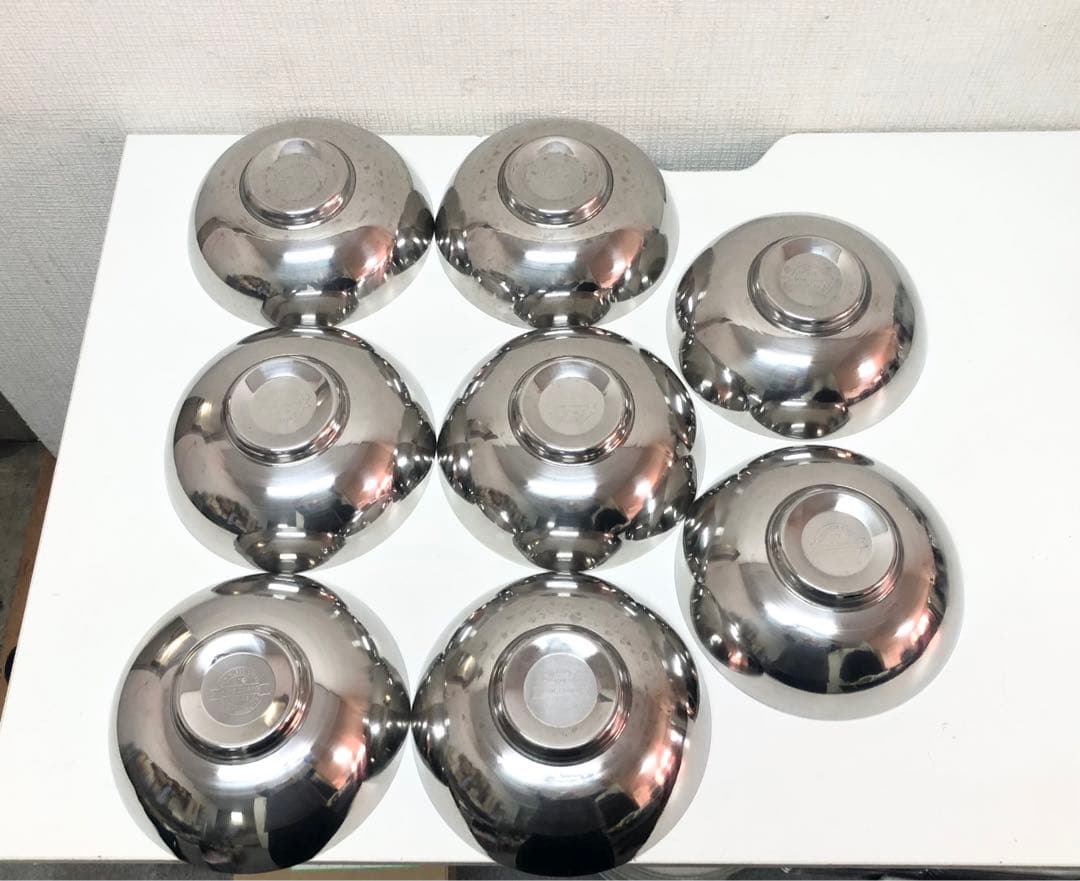 韓国製 18-8ステン冷麺容器 SL-03 8枚セット