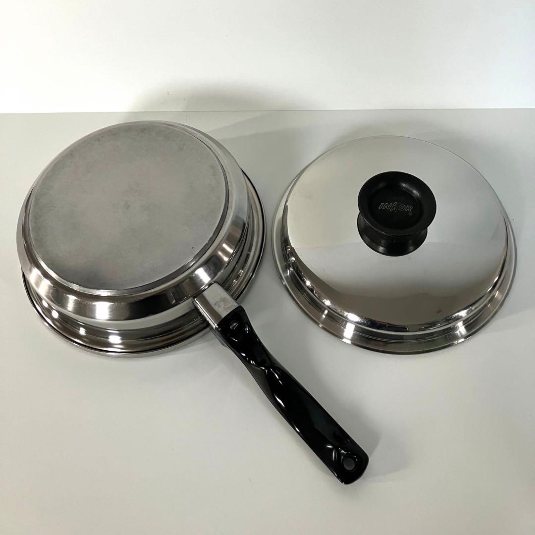 インコア　INKOR IH,ガス両対応　小フライパン　スチーマー