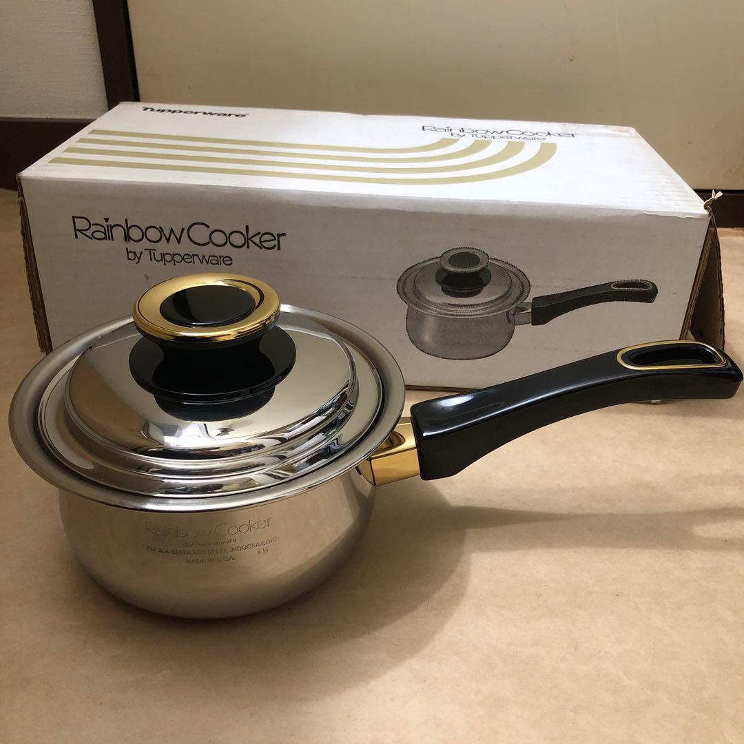 未使用品　タッパーウエア レインボークッカー 13cm片手鍋