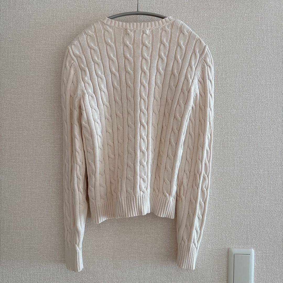 ケーブルニット コットン カーディガン ラルフローレン Mサイズ