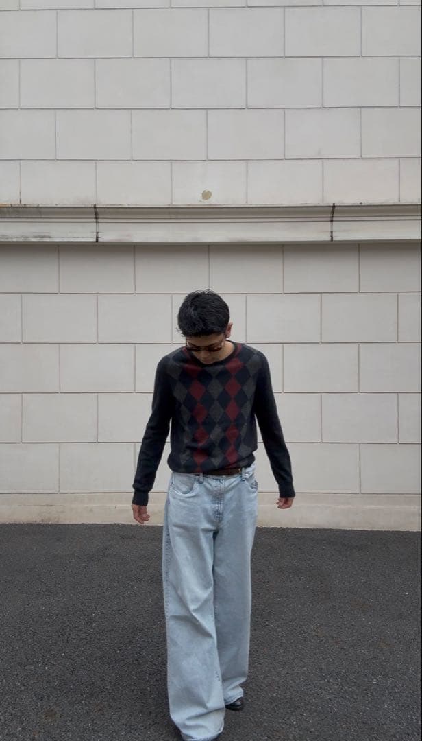 つ*さ様 PRADA アーガイル　ニット　セーター 56 ダイヤモンド