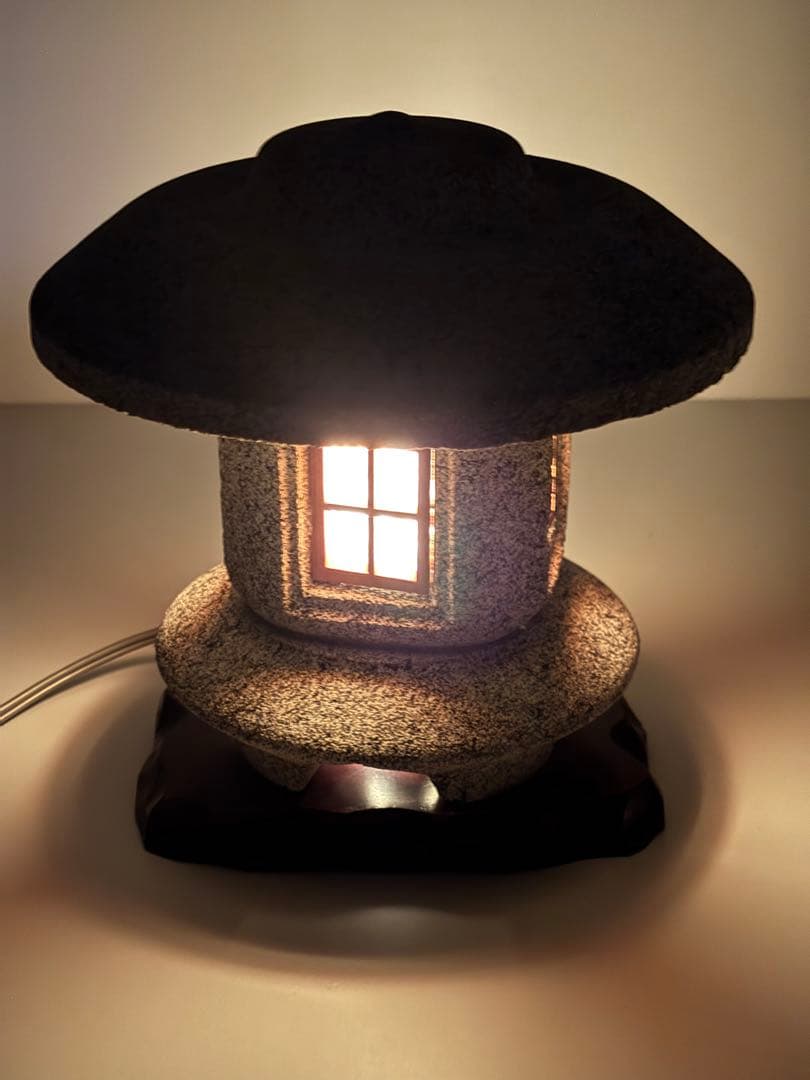 #和風 ミニ石灯籠 ランプ付き　H-C