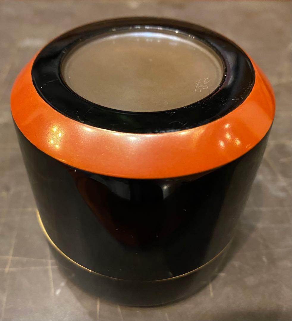 美品　輪島塗　棗　蒔絵・鶴紋　　　　鈴谷鐵五郎作 茶道具・ヴィンテージ