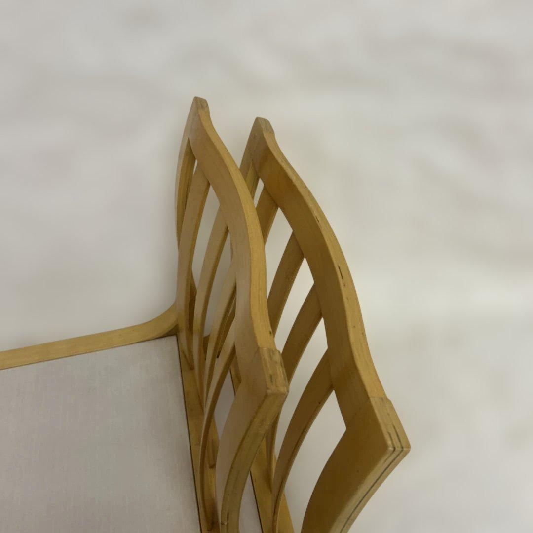 木製座椅子 4脚セット　格子 和座敷 昭和レトロ