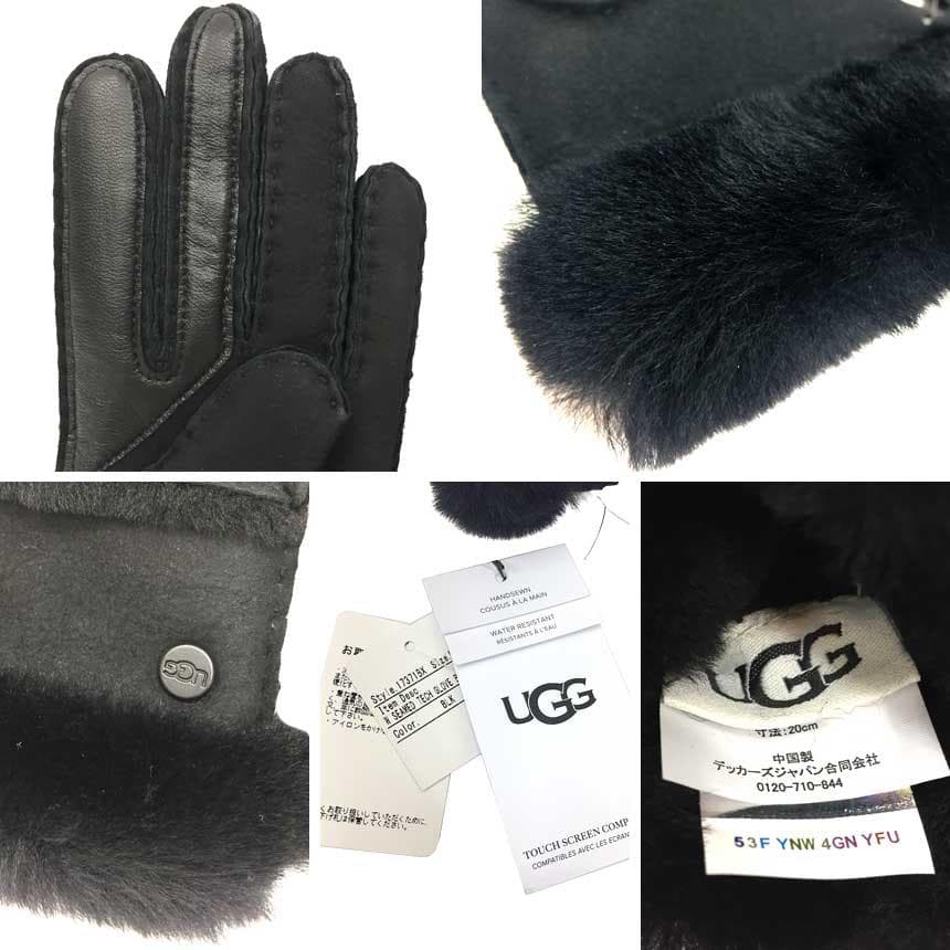 UGG　レディース　ファー手袋　ブラック　スマホ対応　未使用　aq11373