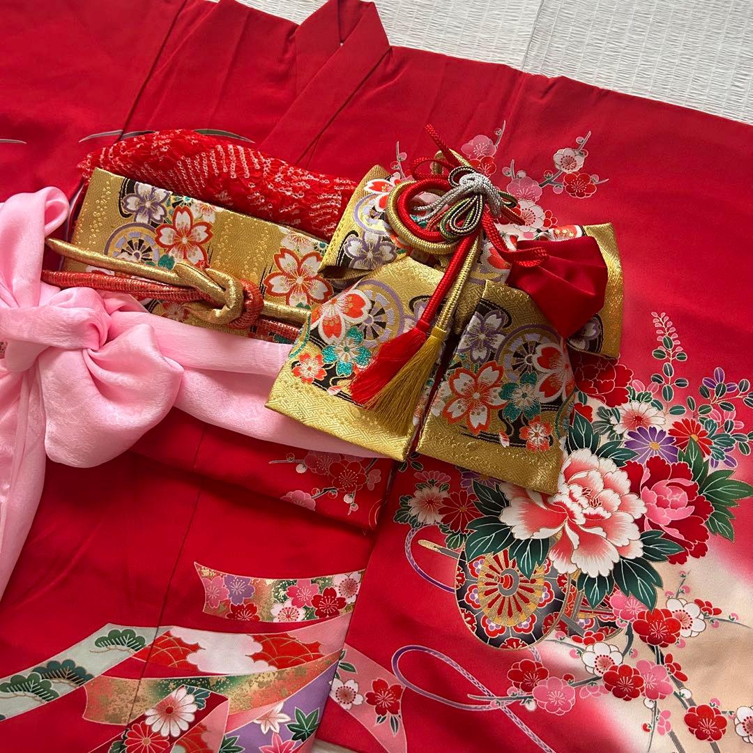 七五三 三歳 着物セット 作り帯 753 女の子 子供着物 箱迫 3歳 草履