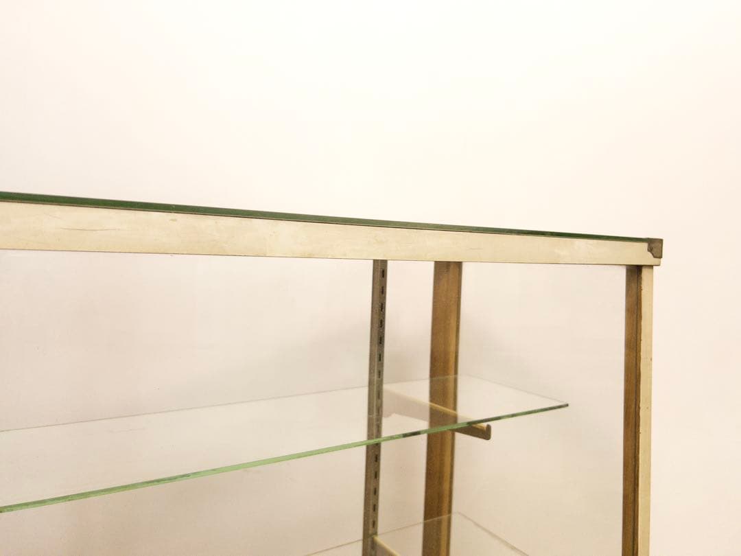 ガラス　ショーケース　ディスプレイ　横幅約121㎝　商店　アンティーク　レトロ