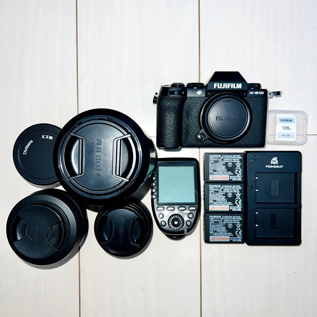 【大量まとめ売り】Fujifilm X-S10 レンズ4本＋備品〔7,451枚〕