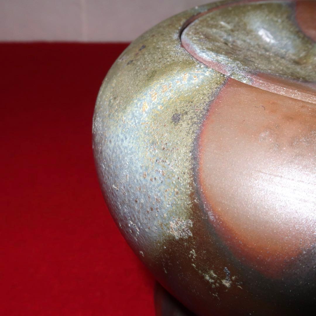 【茶道具】小西陶古作　備前焼　箪瓢水指