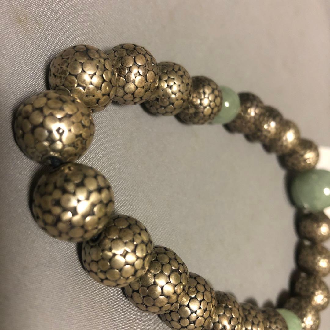 純銀手打ち　本翡翠　念珠