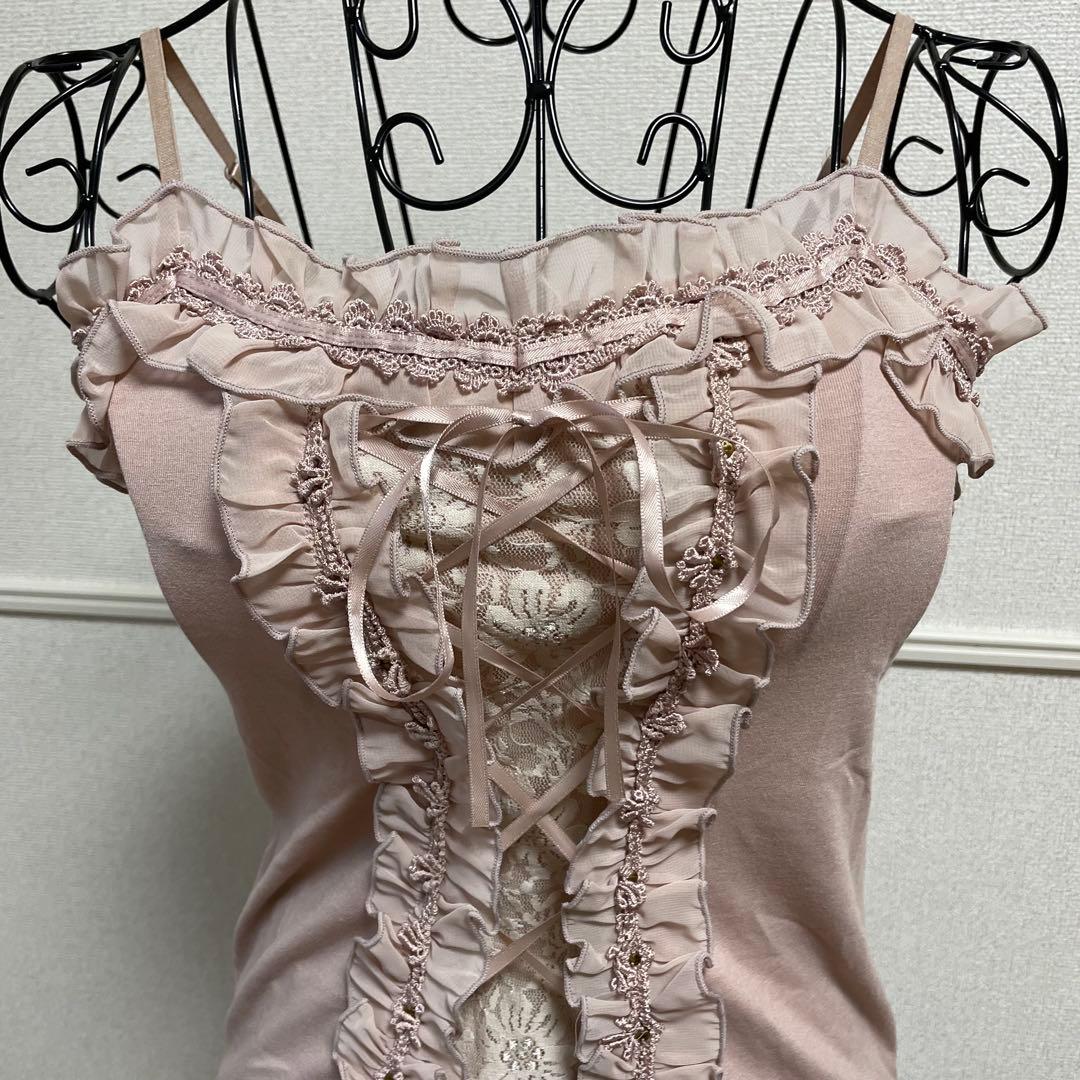 アクシーズファム キャミソール 編み上げ フェアリーグランジ y2k 平成ギャル