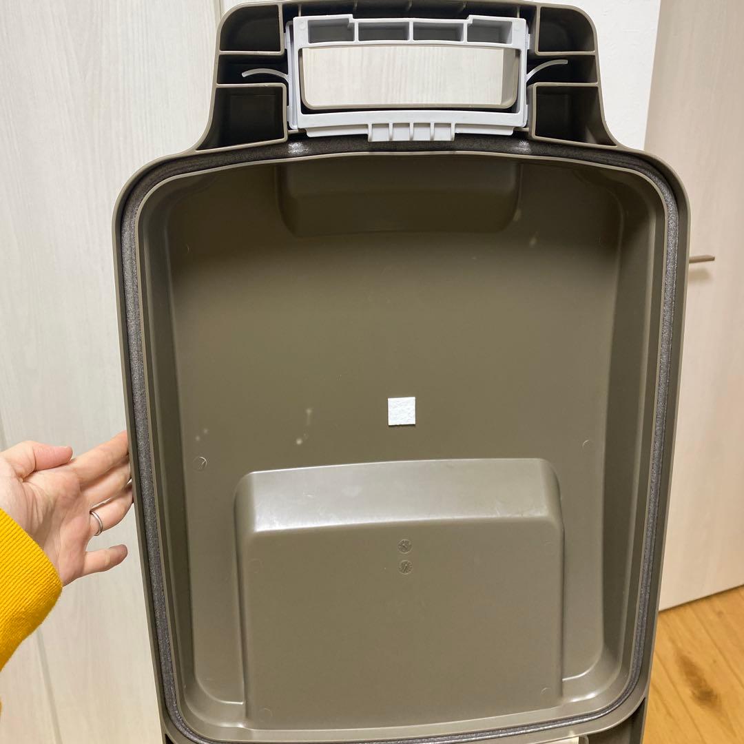 RISU 植物由来キャスターペール70C2(外ゴミ箱)ホワイト・カーキ