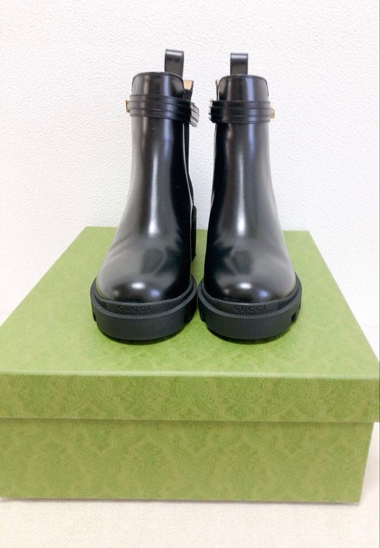 新品未使用☆GUCCI ベルト付き　サイドゴアブーツ　38(25cm相当)