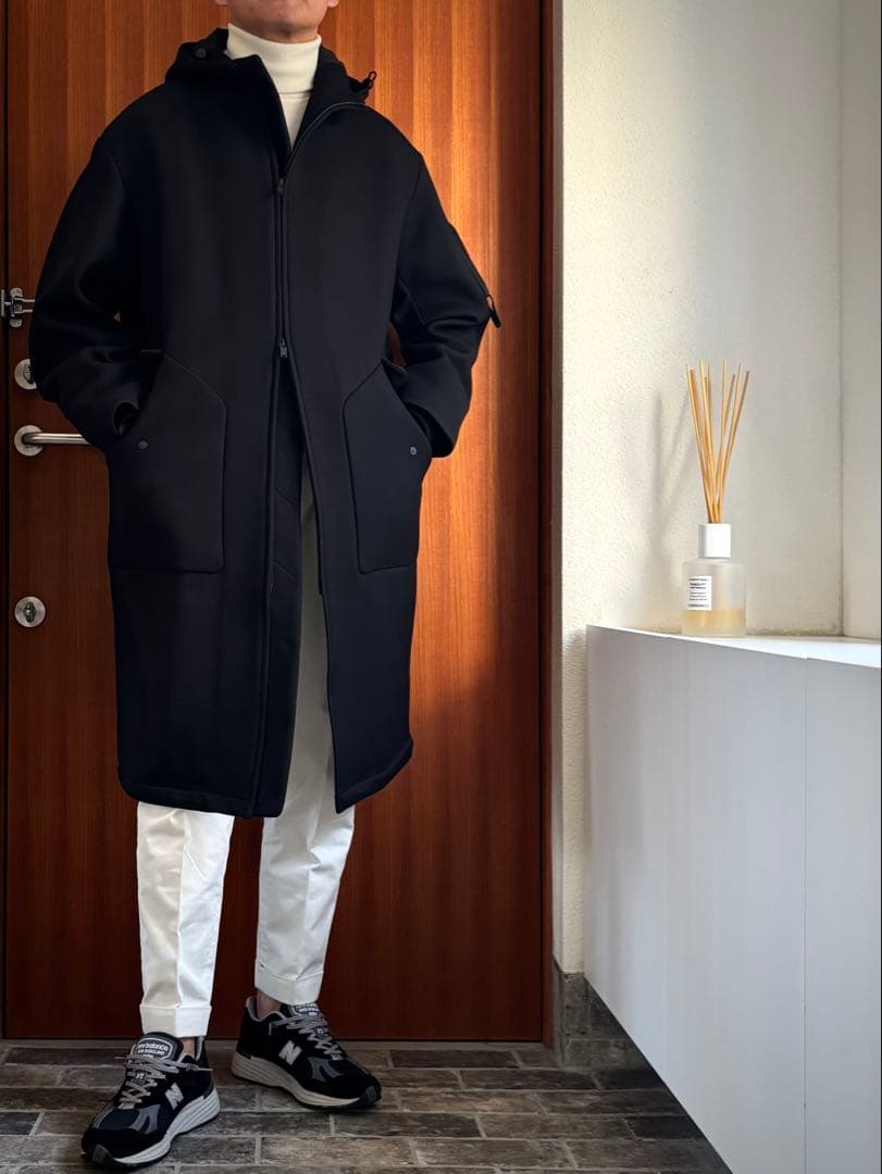 ※たか2　未使用　ウールダッフルコート MONOPOLI ブラック50