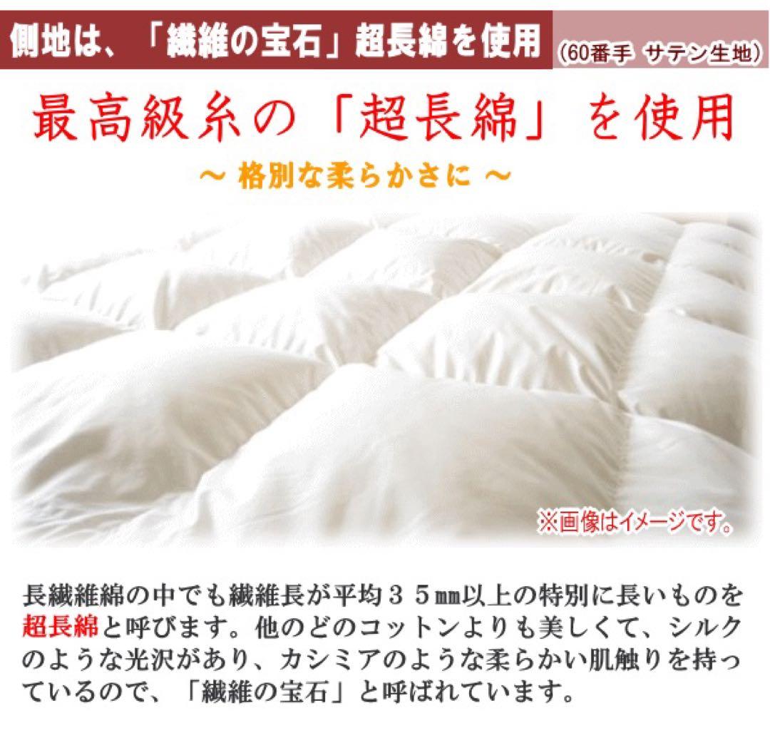 羽毛布団 シングル マザーグース 二層 超長綿 日本製 SK6492-ブルー