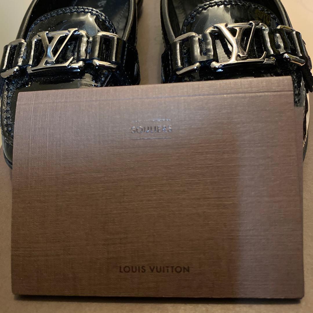 エナメル黒　LVJドライビングシューズ　美品 34.5 お値引き