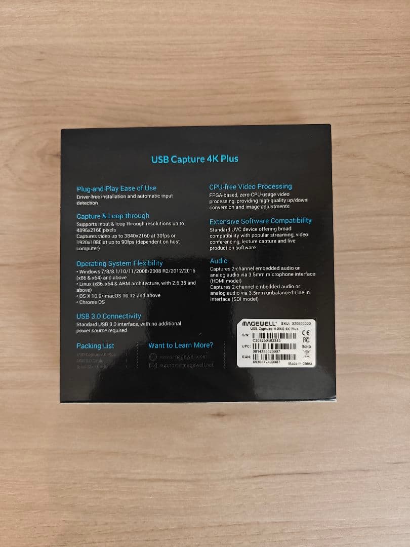 PCケーブル・コネクタ MAGEWELL USB Capture 4K Plus