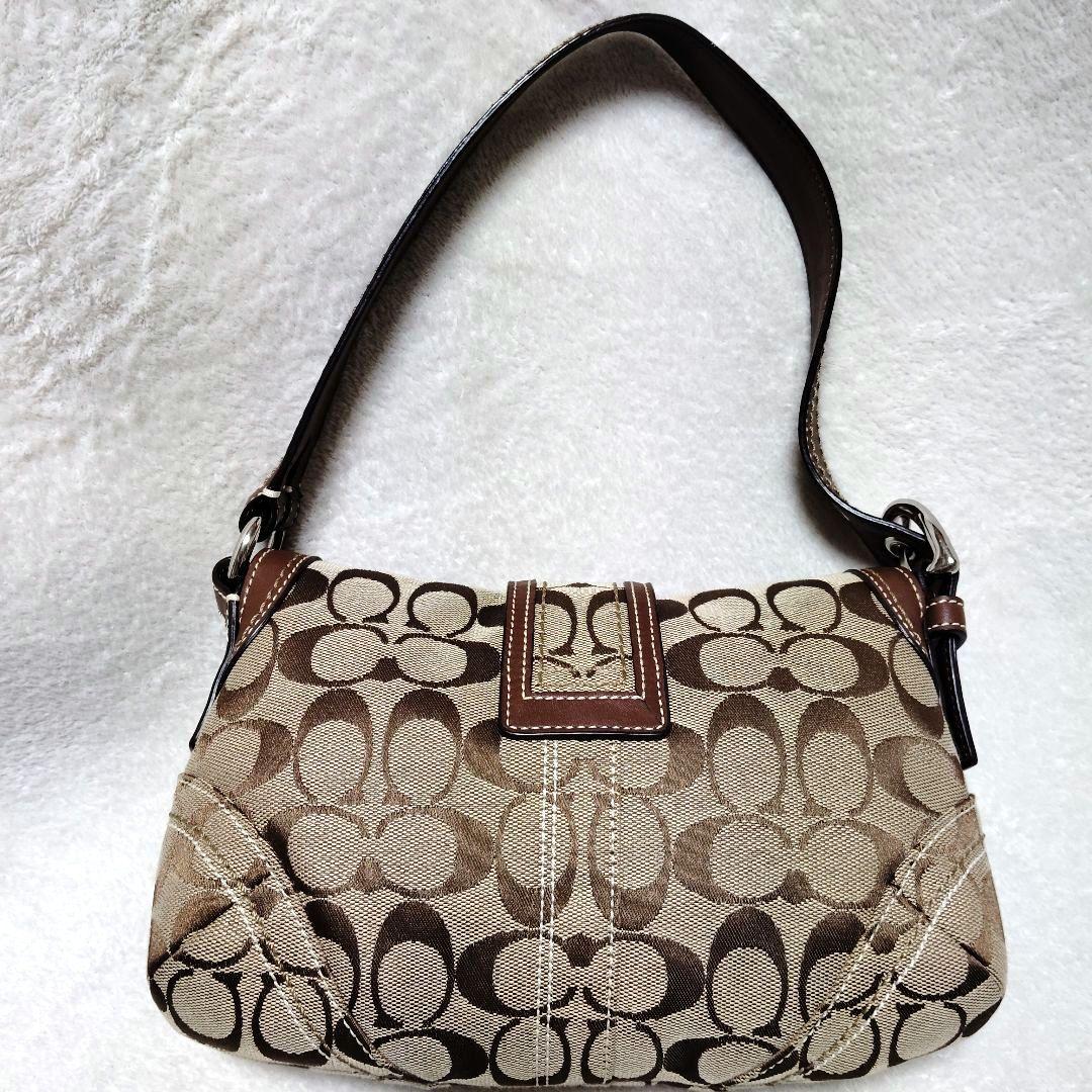 コーチ　ソーホー　ワンショルダーバッグ　シグネチャー　キャンバス　レザー　Y2K