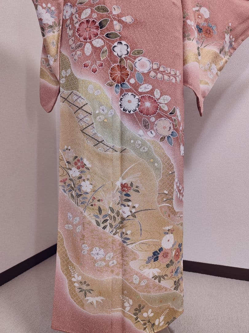 ❰6269❱ フルセット　訪問着 やまと　袋帯　帯締め　帯揚げ　正絹　着物