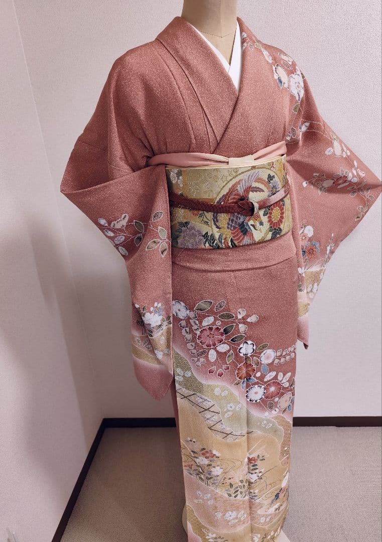 ❰6269❱ フルセット　訪問着 やまと　袋帯　帯締め　帯揚げ　正絹　着物