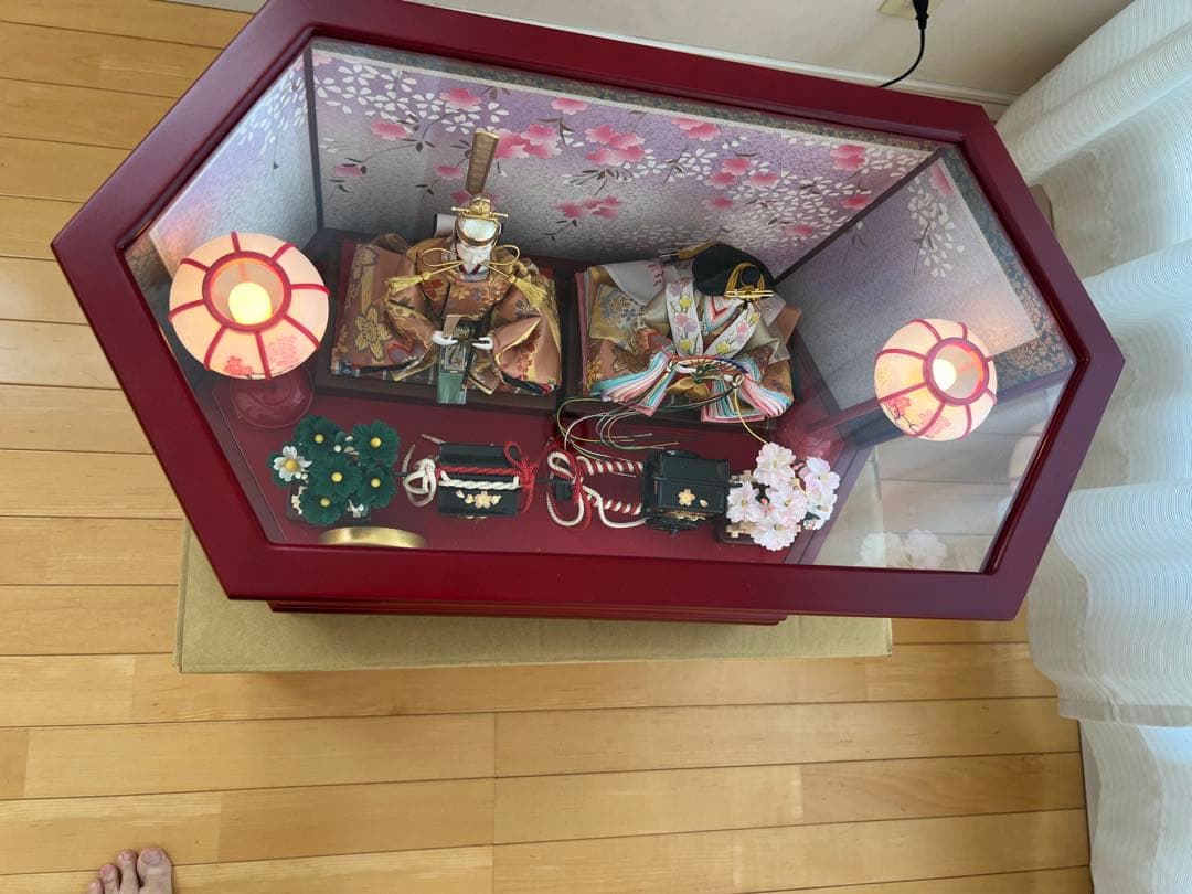 雛人形セット ガラスケース付き