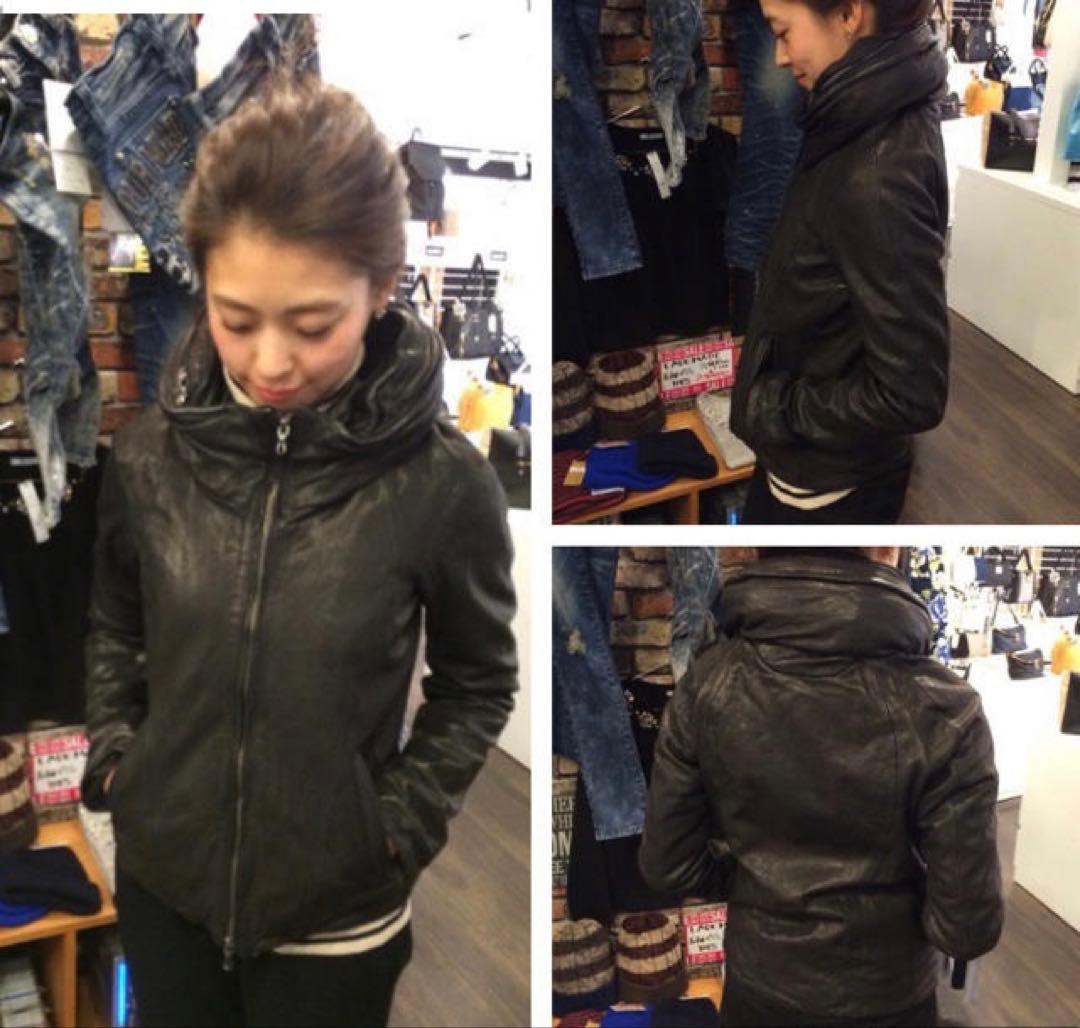 【美品】goa ゴア ビッグフード レザー ジャケット