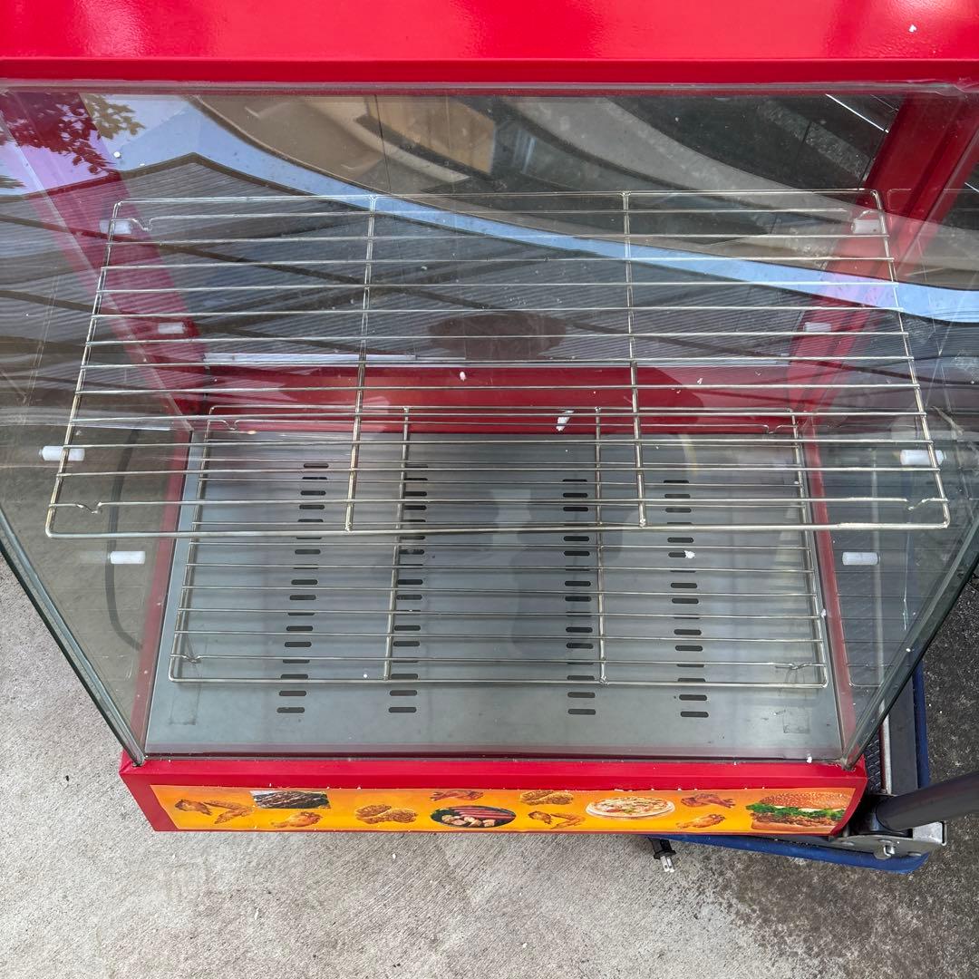 赤いガラスショーケース 中型未使用品傷あり