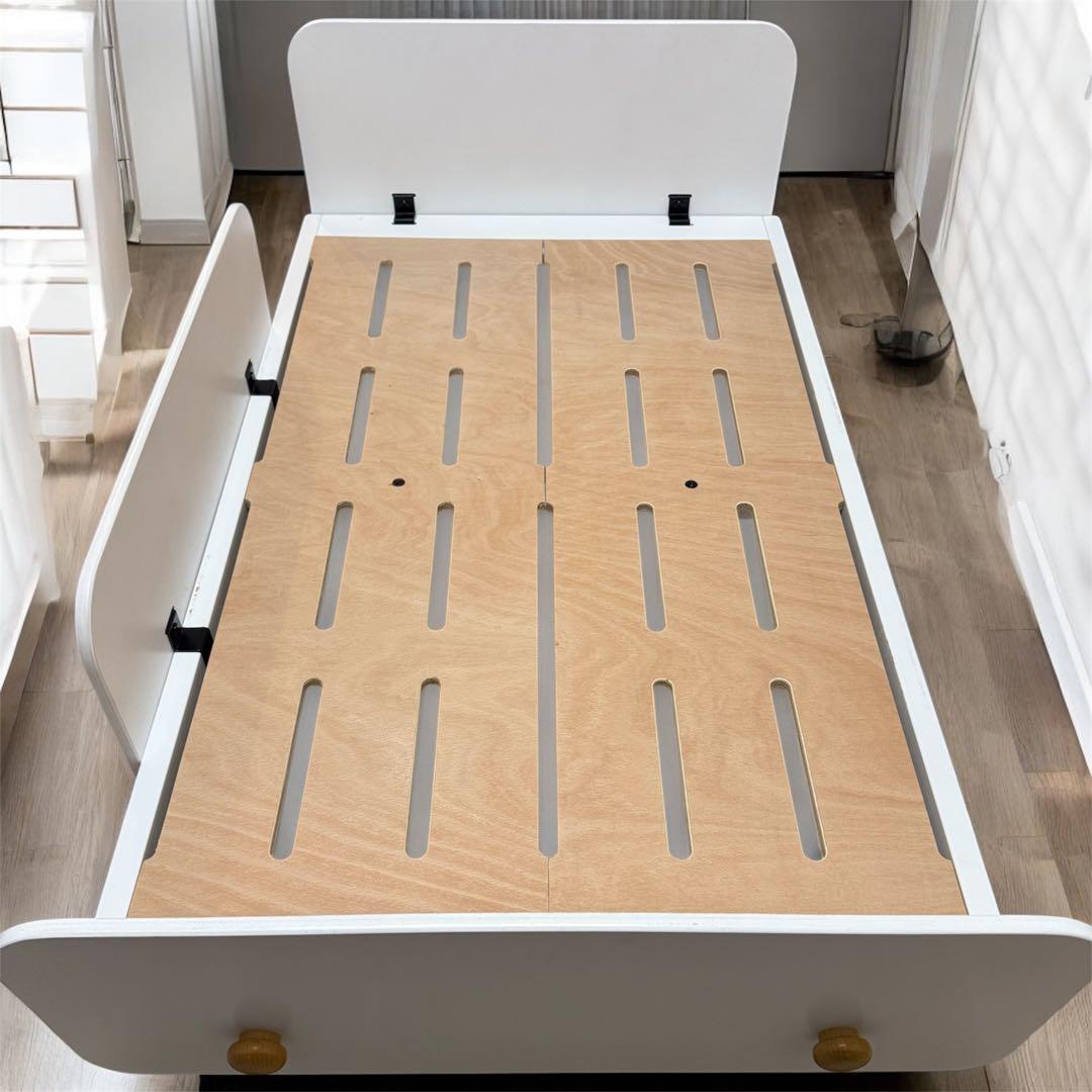 2歳〜5歳⭐︎HOPPL ホップル　べベッド　キッズベッド　ホワイト　マット別出品