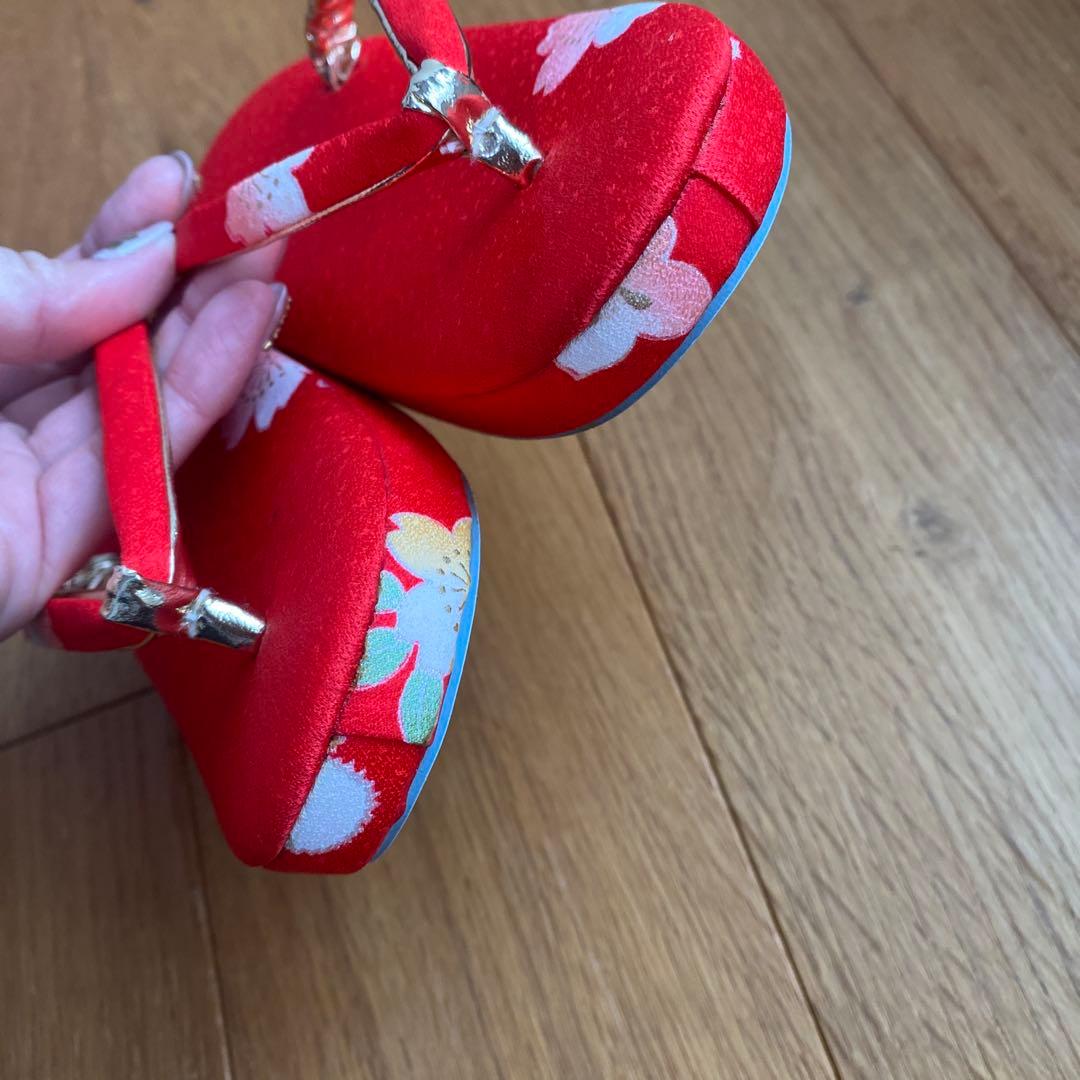 土日値下げ！七五三　3歳　正絹　花柄 着物　草履　セット