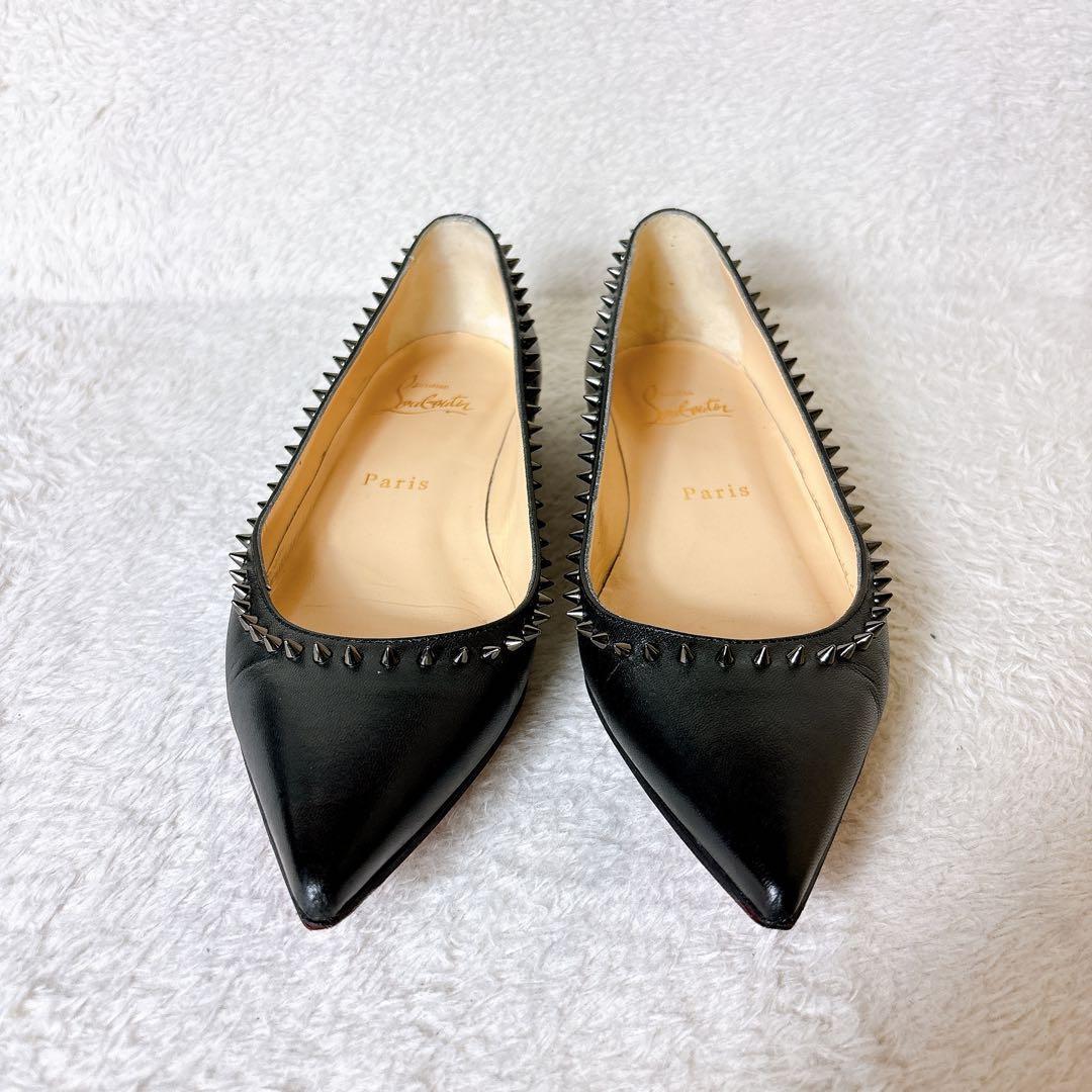 Christian Louboutin スタッズ フラット パンプス シューズ