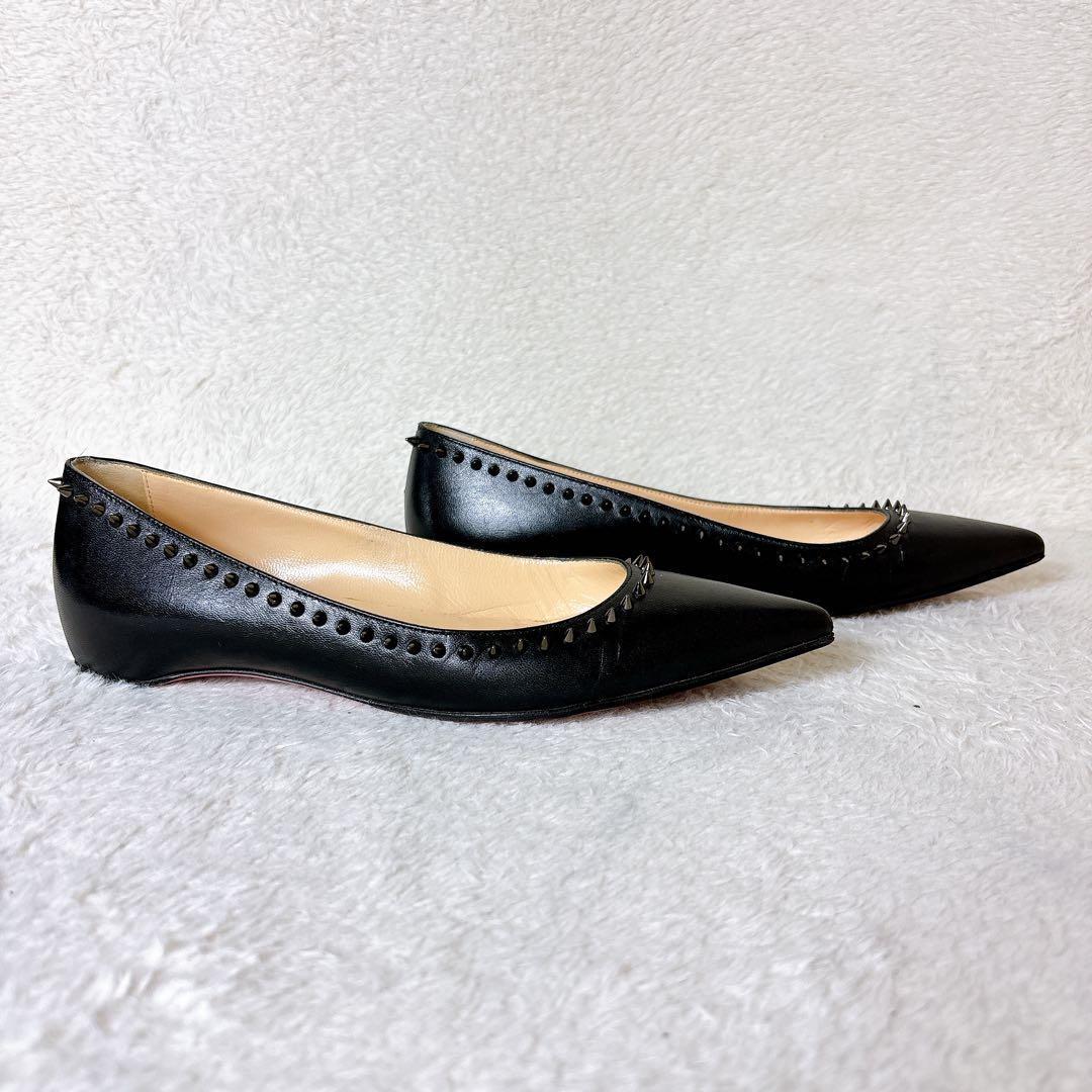 Christian Louboutin スタッズ フラット パンプス シューズ