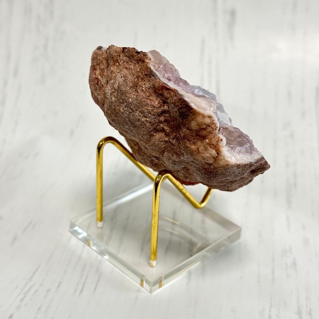 【D248】ジュワッとジューシー♡ピンクアメジスト ジオード 原石 鉱物 標本