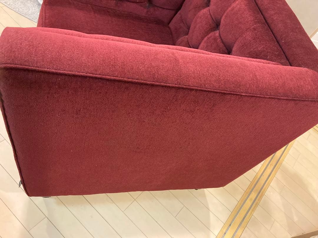 【先物太郎】Oliver オリバー 1人掛けソファ　ボルドー　日本製