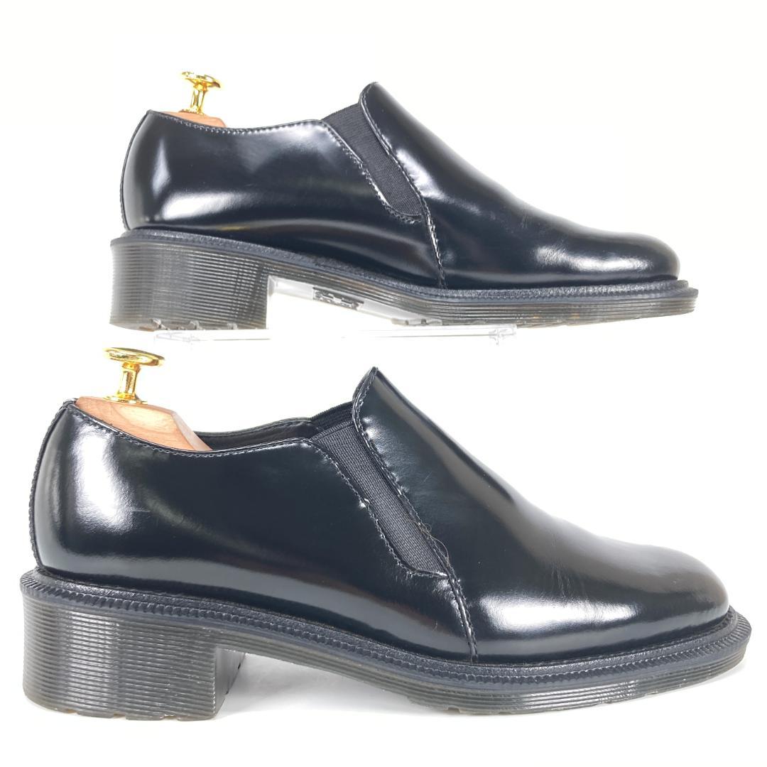 ドクターマーチン　ROSYNA　厚底サイドゴアレザースリッポン　UK4　ブラック