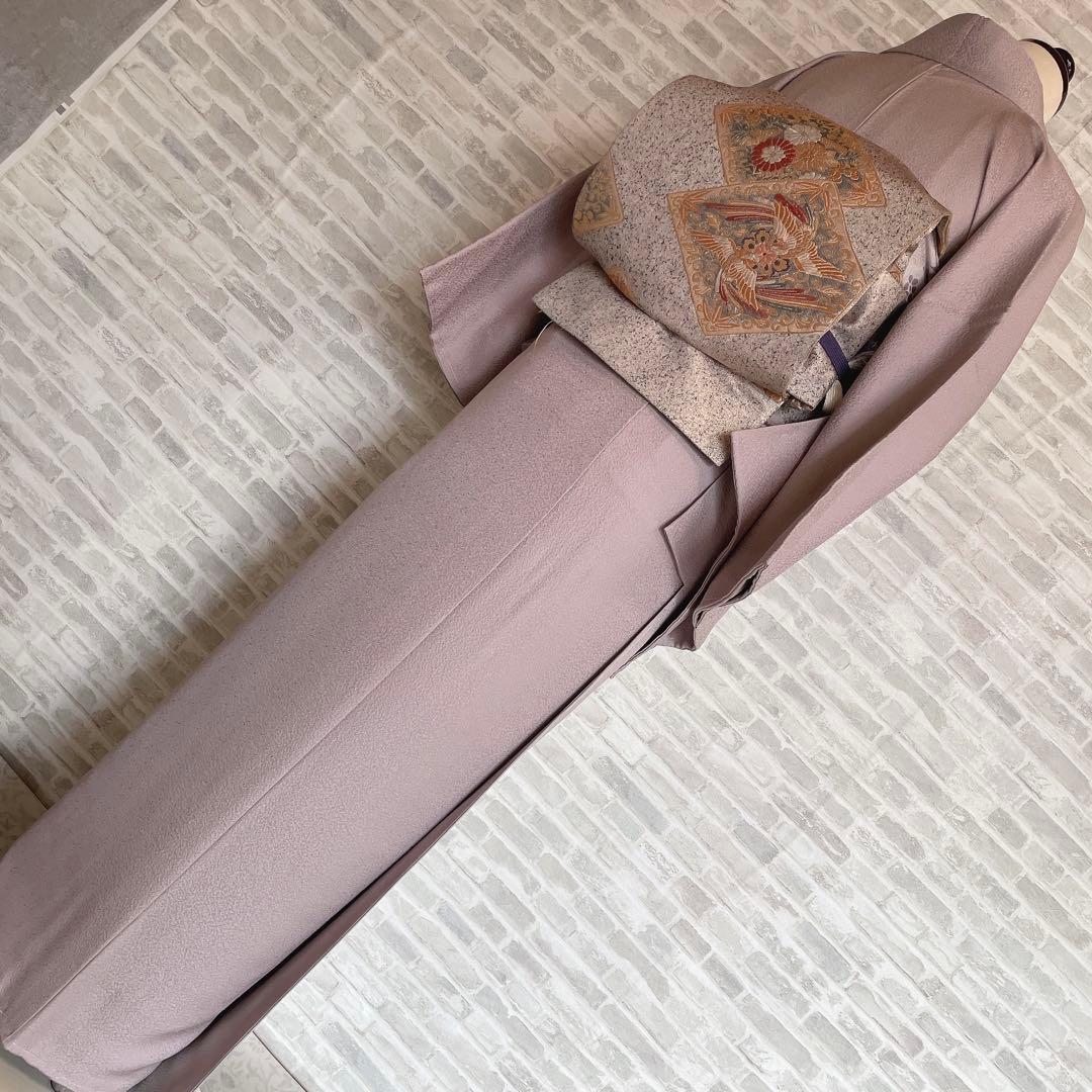 色無地　フルセット　薄紫　バチ衿　躾糸付き　シンプル　礼装　カジュアル　Q1