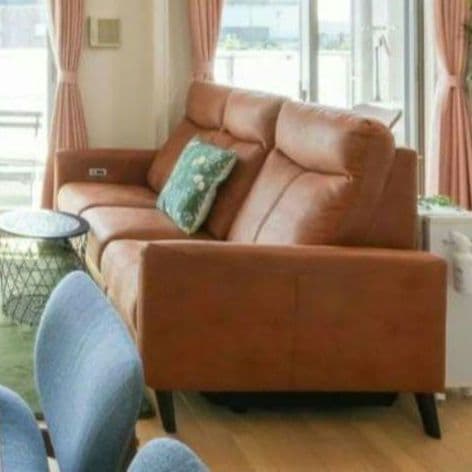 3人掛け 電動 リクライニング ソファ キャメル 引き取り希望