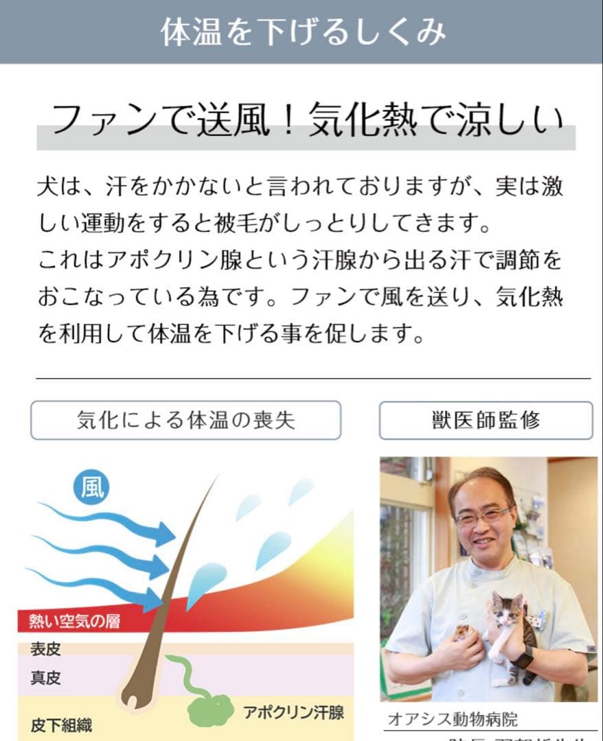 日本製 獣医師監修 空調ペット服