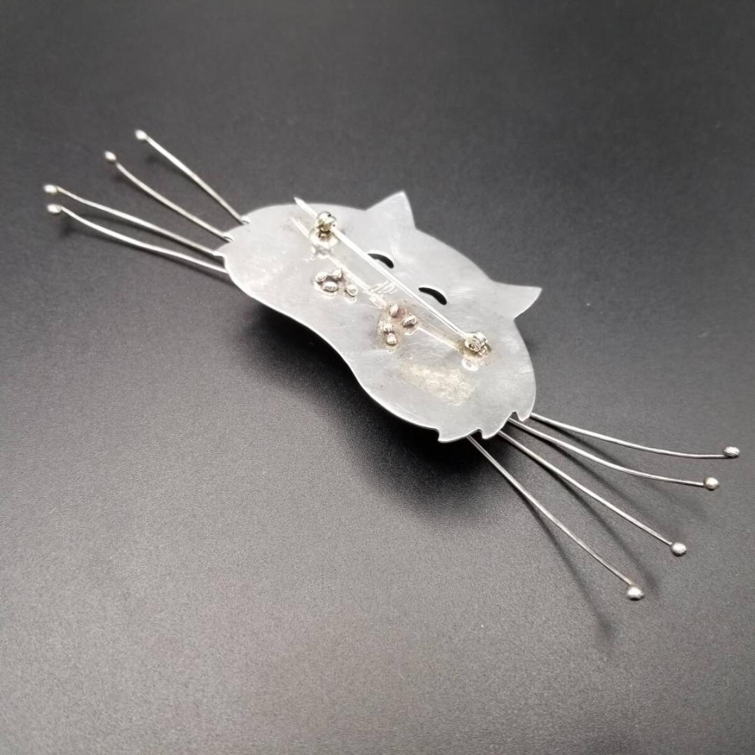 da Studio 髭の長い猫 キャットフェイス 925 シルバー ヴィンテージ