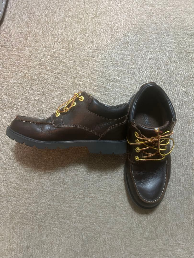 ティンバーランド　白ステッチ革靴