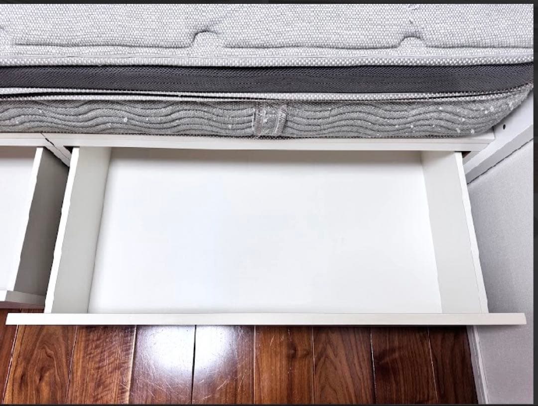 【山形県内引取限定】ニトリ シンプル　シングルベッドフレーム収納付き マットレス