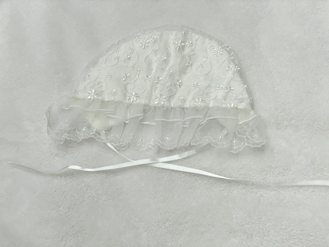 超ロングコート ベビー セレモニードレス　オーガンジー　ホワイト 美品 着画あり