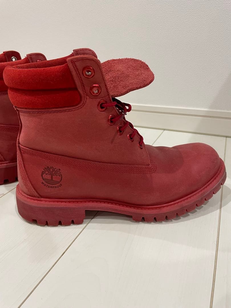 Timberland レッド ハイカットブーツ