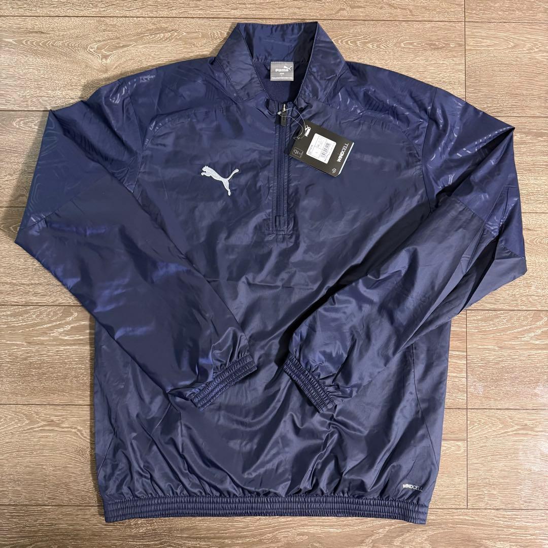 新品 PUMA サッカーウェア 裏起毛 ピステ・ウィンドブレーカー 上下 XL