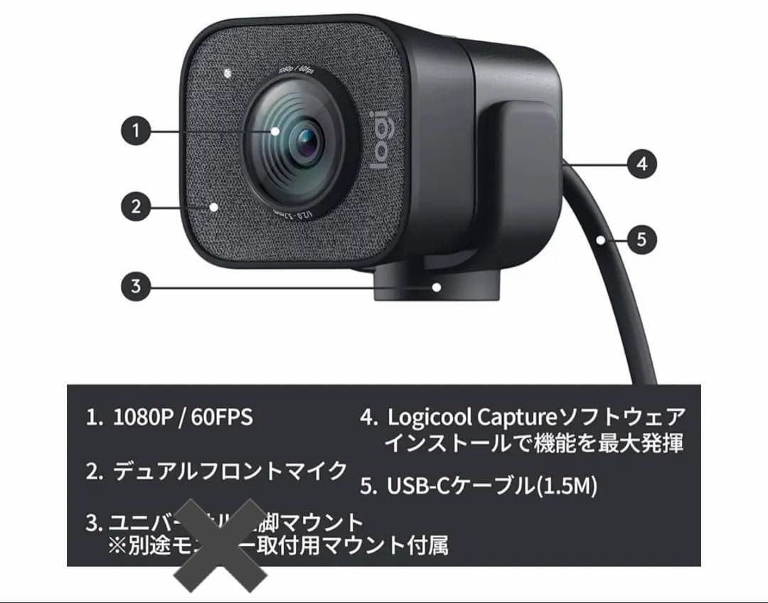 ま*き様 ロジクール Webカメラ C980GR フルHD 1080P 60fp