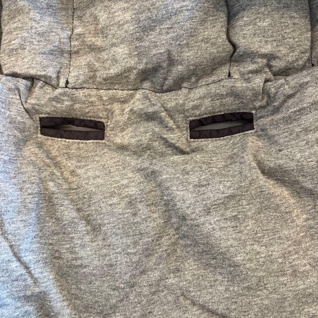 モンクレールダウン　ネイビー　フード付きネイビーおくるみ・ブランケット