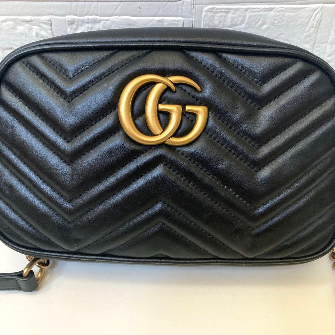 GUCCIグッチ　GGマーモントミニ カメラバッグ