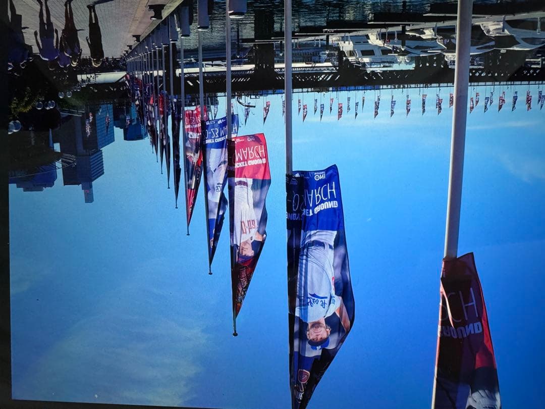 【超希少】MLB シドニー開幕戦2014記念フラッグ ドジャースカーショー　記念