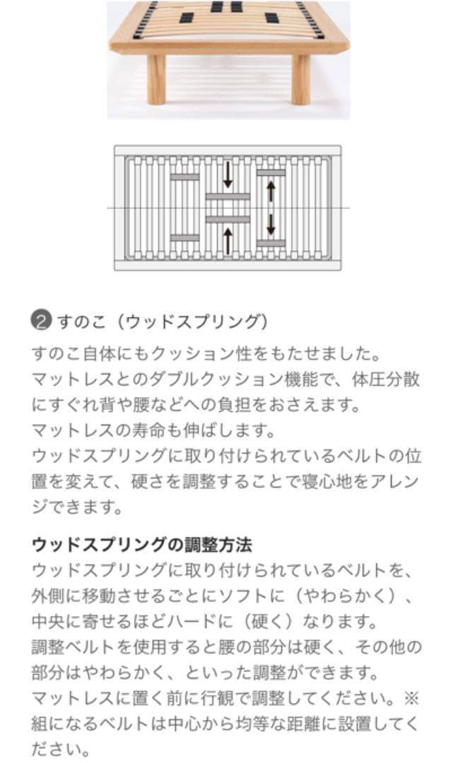 ❮廃盤❯無印良品 ダブルベッドフレーム