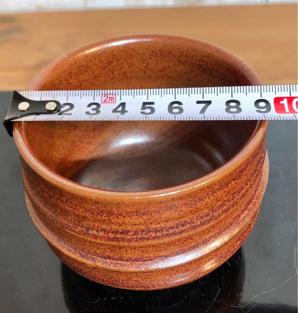 〈未使用〉柿釉のツヤが美しい　抹茶碗　茶道具 茶道 茶碗　茶器